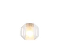 Lámpara de araña de una Sola Cabeza de Lucite de imitación, lámpara de Cristal de Moda Simple, Luces de Sala de Estar, Luces de Comedor, Luces de Dormitorio, Luces Modelo.-Imitación de Piedra de Nube