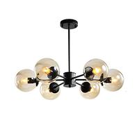 Lámpara de araña E27 de Mediados de Siglo con ramificación Molecular mágica Durante la iluminación, Vidrio soplado a Mano, decoración Boutique, lámpara de Techo para Sala de Estar, Comedor,