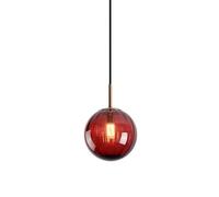 Lámpara de araña esfé de Cristal Creativa Retro, lámpara Colgante de un Solo Cabezal con Base G9, lámpara de Techo de Altura Ajustable para Interiores, para Cocina, Isla, Comedor, Dormitorio, Pas