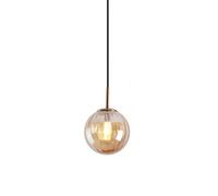 Lámpara de araña esfé de Cristal Creativa Retro, lámpara Colgante de un Solo Cabezal con Base G9, lámpara de Techo de Altura Ajustable para Interiores, para Cocina, Isla, Comedor, Dormitorio, Pas
