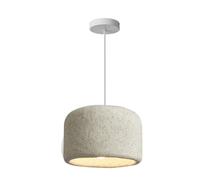 Lámpara de araña gris de un solo cabezal E26/E27, lámpara colgante de estilo moderno Wabi-sabi, lámpara de techo colgante de resina para isla de cocina, dormitorio, balcón, luminaria decorativa para s