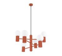 Lampara de araña Halo 6 Rojo Ocre