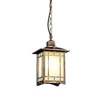 Lámpara de araña Industrial China Antigua de Metal Impermeable con Cubierta de Cristal, portalámparas Externo E27, Kit de Montaje Ajustable para Exteriores, iluminación de Patios y pabellone