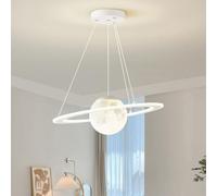 Lámpara de araña infantil para dormitorio de niños, lámpara colgante de techo moderna con forma de globo terráqueo, LED, blanca, lámpara colgante grande para habitación de niñas, comedor infantil, dec