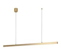 Lámpara de araña LED ajustable con tira de latón minimalista. Líneas de mesa de palabras entre lámpara colgante Lámpara colgante para sala de estar, comedor, decoración del hogar, lámparas de