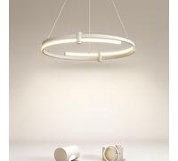 Lámpara de araña LED Circular, iluminación Colgante LED Moderna para el hogar, luminarias Colgantes de Aluminio, iluminación Minimalista para Interiores, iluminación Colgante Regulable, ilum