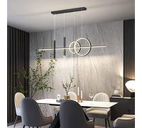 Lámpara de araña LED contemporánea Regulable para Comedor, Oficina, Dormitorio, Moderna lámpara Colgante de Techo de acrílico Redonda (Blanca, 30 x 30 x 2,5 cm)