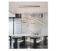 Lámpara de araña LED de Cristal con Grandes Anillos para vestíbulo, Estilo Villa, con iluminación de Arte Natural en Roca, decoración de Lujo para el hogar, Elegante (5 Anillos, 120 cm de la