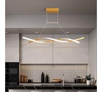 Lámpara de araña LED de Madera con Anillo, lámpara Colgante Japonesa de 1 luz, lámpara de Techo Circular Regulable contemporánea para Isla de Cocina, Sala de Estar y Comedor - B 50x50x6cm (2