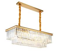 Lámpara de araña LED de Madera con Anillo, lámpara Colgante Japonesa de 1 luz, lámpara de Techo Circular Regulable contemporánea para Isla de Cocina, Sala de Estar y Comedor - B 50x50x6cm (2