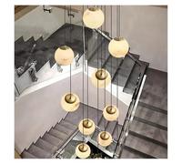 Lámpara de araña LED moderna de mármol, altura ajustable, gran luz, lámpara colgante de lujo con marco de hierro para sala de estar, dormitorio, villa, escalera, comedor y decoración del (16head)