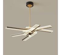 Lámpara de Araña Led Moderna de Mediados de Siglo Estilo Sputnik, Color Negro Y Oro, Lámpara de Techo Colgante Vintage para Comedor, Sala de Estar, Dormitorio Y Cocina./6 Luces