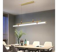 Lámpara de araña LED Negra Regulable Moderna - Lámpara Colgante Lineal nórdica para Comedor, Oficina, Isla de Cocina y Bar - 100 x 4,5 cm/90 x 40 cm. Iluminación Elegante y Funcional.