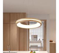 Lámpara de araña LED nórdica Moderna Regulable para Oficina y hogar, lámpara Colgante de Techo acrílica contemporánea Dorada de 35 x 16 Pulgadas, Ideal para Comedor, Sala de Estar y dormitori