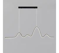 Lámpara de araña lineal LED minimalista, lámpara de techo colgante, lámpara de mesa de comedor, lámparas de araña modernas de 125 cm y 20 W para isla de cocina, dormitorio, restaurante, Star of Light