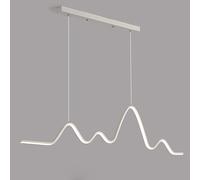 Lámpara de araña lineal LED minimalista, lámpara de techo colgante, lámpara de mesa de comedor, lámparas de araña modernas de 125 cm y 20 W para isla de cocina, dormitorio, restaurante, Star of Light