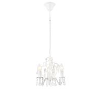 Lámpara de Araña Luzern - 3 Brazos - 3xE14 - Lámpara de Techo Colgante - Luz Pendiente - Iluminación Interior - Cristal Plástico - Ø 26cm - Blanco