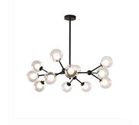 Lámpara de araña Moderna de 12 Luces Doradas con Brazos Ajustables, Estilo Mediados de Siglo, lámpara Colgante Vintage Industrial de Techo para Sala de Estar, Color Negro. ¡Es Muy Amable de