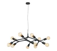 Lámpara de Araña Moderna Design Negro 12 Luces GL0579