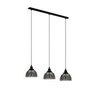 Lámpara de Araña Moderna Design Vidrio Ahumado 3 Luces GL0590