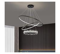 Lámpara de araña moderna LED, luces colgantes modernas, lámpara colgante de techo para comedor, compatible con dormitorio, sala de estar, cocina, accesorio de iluminación colgante negro, lámparas