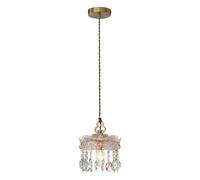 Lámpara de araña Moderna Minimalista de Cristal para decoración Interior, lámpara Colgante de Techo de Estilo nórdico Vintage de latón Dorado Antiguo para Dormitorio, Cocina, lámpara de Isla