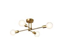 Lámpara de araña Moderna Minimalista de Doble Cabeza para Cocina, lámpara Colgante con Forma de Embudo nórdico para Comedor, Mesa de Cristal de latón para Dormitorio y Techo.