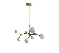 Lámpara de araña Moderna nórdica Negra Ajustable: luminaria Colgante de Estilo de Mediados de Siglo con 4 Luces para Cocina, Comedor y Sala de Estar.