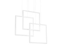 Lámpara de Araña Moderna Para LED Design Cuadrado Blanco Sala Cocina DL1630