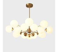 Lámpara de Araña Nórdica Dereizo con Diseño Molecular, Lámpara de Araña Moderna Y Sencilla para Restaurantes, Lámpara de Techo Minimalista Dere, Lámpara Colgante Elegante, Color Negro, 6+6 Cabezales./