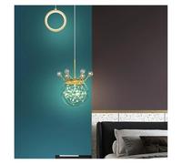 Lámpara de araña pequeña de lujo, moderna, minimalista, nórdica, para dormitorio principal, lámpara de línea, iluminación colgante interior para luz colgante para el hogar (dos tonos B dorado)