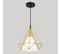 Lámpara De Araña Personalizada Iron Art Diamond Lámpara Colgante Tradicional De Jaula De Hierro Lámparas Colgantes Ajustables De Metal De 1 Luz Para Mesa Aparato De Iluminación De Moda Macaron STVDEDG