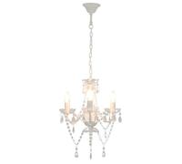 Lámpara de Araña Plateada Redonda con Cuentas Brillantes, 3 Brazos, E14 | Diseño elegante, gotitas transparentes, estructura triple, montaje incluido, bombillas no incluidas, decoración de interiores