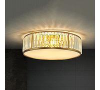 Lámpara de Araña Rede Cristal Negro, Lámpara de Techo Led Dorada de Lujo para Dormitorio, Sala de Estar, Accesorios de Iluminación de Interior./Oro/42 cm