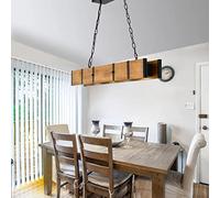 Lámpara de araña Regulable rústica de Granja, Accesorios de iluminación Colgantes para Comedor rústico, luz de Mesa de Billar, focos LED Regulables de 4 x 5 W, Mesa de Comedor, Barra de Isla de cocin