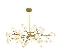 Lámpara de Araña Sputnik de Estilo Industrial Moderno, Lámpara de Techo G4 Dubranch con Pantalla de Vidrio Soplado a Mano Y Altura Ajustable, Ideal para Comedor, con Pantalla de Vidrio Dorado Y Mate,