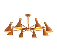 Lámpara de Araña Sputnik de Estilo Moderno, Lámpara de Techo Tipo Candelabro para Sala de Estar, Comedor, Cocina Y Dormitorio (Color Gris Espacial, 5 Cabezales)./Yass Brown/8 Cabezas