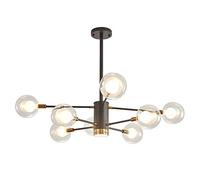 Lámpara de Araña Sputnik de Estilo Moderno, Portalámparas G9, Lámpara de Araña de Cristal North, Lámpara de Araña Dorada Sencilla para Comedor Y Sala de Estar/Oro Negro/6 Cabezales/Oro Negro/8 Cabezas