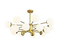 Lámpara de araña Sputnik Dorada de 8 Luces, Moderna, con Brazos Ajustables, de Mediados de Siglo, lámpara Colgante Vintage Industrial de Techo para Sala de Estar, Color Negro, 8 Luces