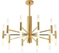 Lámpara de araña Sputnik moderna Lámpara de araña de 10 luces Pantalla de acrílico Lámpara colgante Lámpara de techo de oro simple Cocina Comedor Sala de estar (Color : Golden, Size : 68cm(2