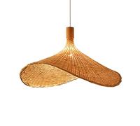 Lámpara De Araña Tejida Lámpara Colgante De Ratán De 1 Luz En Forma De Sombrero Lámpara Colgante Creativa Decoración Para El Hogar Pantalla Led Lámpara De Suspensión Costera Para Cocina Comedor