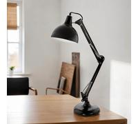 Lámpara de Arquitecto E27 Negro H71cm Retro para Oficina Leer Tischleuchte