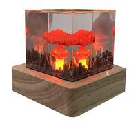 Lámpara De Atmósfera Atómica: 1 Pieza De Luz De Resina Nuclear, Lámpara Nocturna De Nube De Hongo 3D, Decoración Luminosa Recargable, Exhibición De Mesa Creativa | Iluminación Ambiental Futurista Para