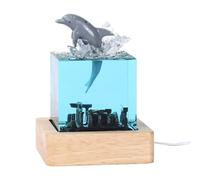 Lámpara de atmósfera de jorobada, luz nocturna de jorobada - Luz nocturna LED con paisaje marino - Decoración artística del hogar con iluminación y segura para sala universitaria, área de trabajo, dor