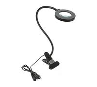 Lámpara de Aumento 3X con luz LED, lámpara de Escritorio de Cuello de Cisne con Brillo Ajustable, 3 Modos de Color para Leer, Hacer Joyas o artesanías, Lupa alimentada por USB con