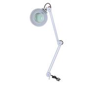 Lámpara de aumento estética profesional, con 5 dioptrías, lupa y ruedas, 220-240 V, color blanco