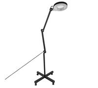 Lámpara de aumento estética profesional, con 5 dioptrías, lupa y ruedas, lámpara de escritorio, lámpara de esteticista, lámpara de trabajo 220-240 V (negro)