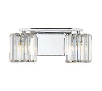 Lámpara De Baño Apliqué De Cristal De Metal Con LED G9 IP44 B: 34,3 Cm Cromo