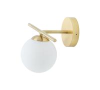 Lámpara De Baño Aplique Esfera De Cobre Blanco IP44 B: 25cm G9 Vidrio Metal