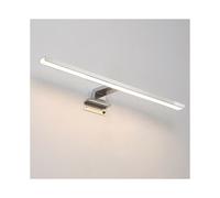 Lámpara de baño con espejo LED de aluminio de 40 cm, 7 W, 700 lúmenes, luz blanca, resistente al agua